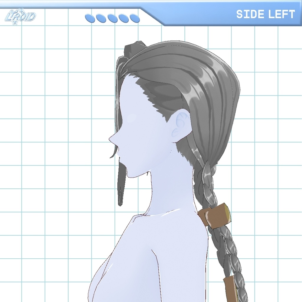 【VRoid】Hair Preset | Jinx Long Twin Braids | 三つ編みヘアプリセット