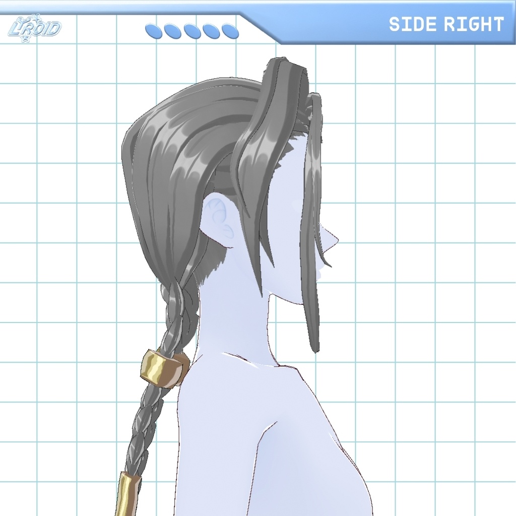 【VRoid】Hair Preset | Jinx Long Twin Braids | 三つ編みヘアプリセット