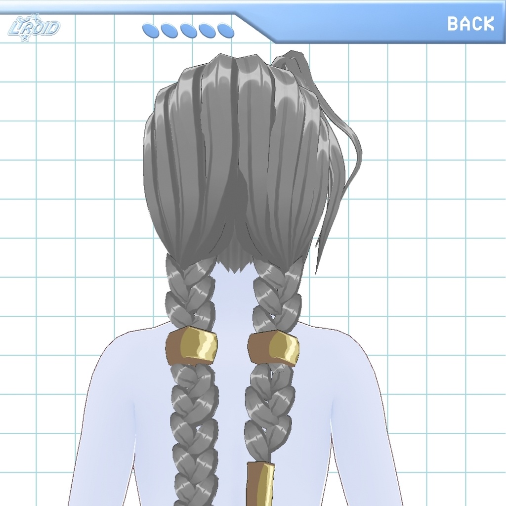【VRoid】Hair Preset | Jinx Long Twin Braids | 三つ編みヘアプリセット