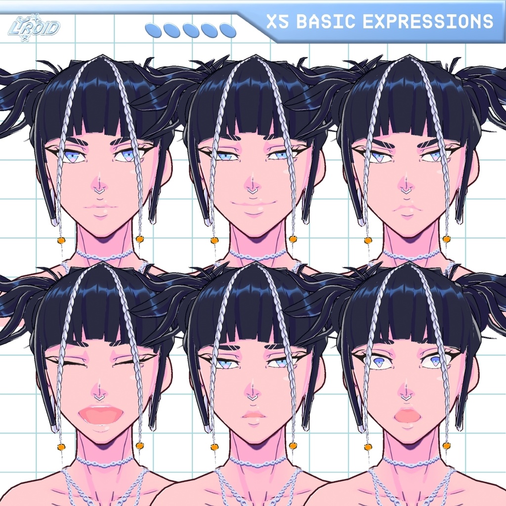 Xenia Y2K Pre-made 3D VRM Model | VTuber & VRChat Avatar【3Dモデル】