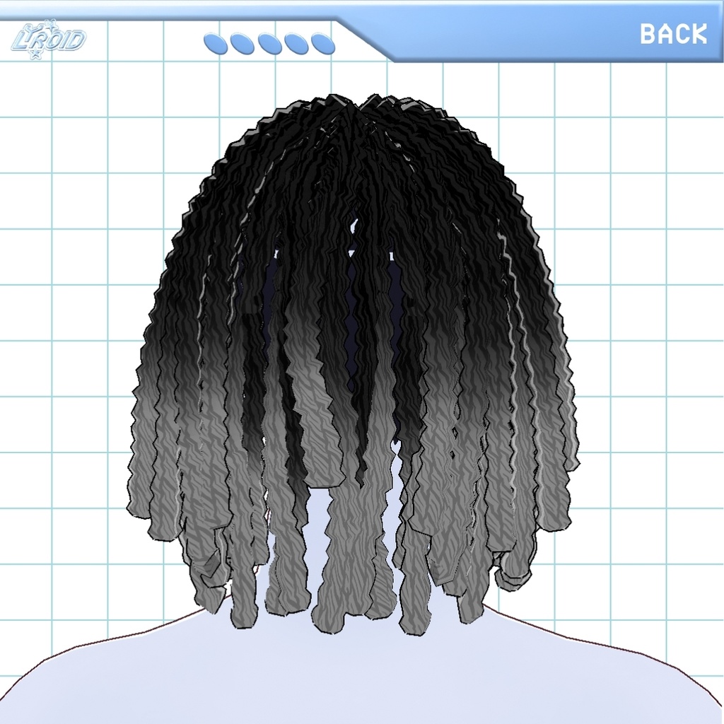 【VRoid】Hair Preset | Gradient Locs Hairstyle | 髪のプリセット