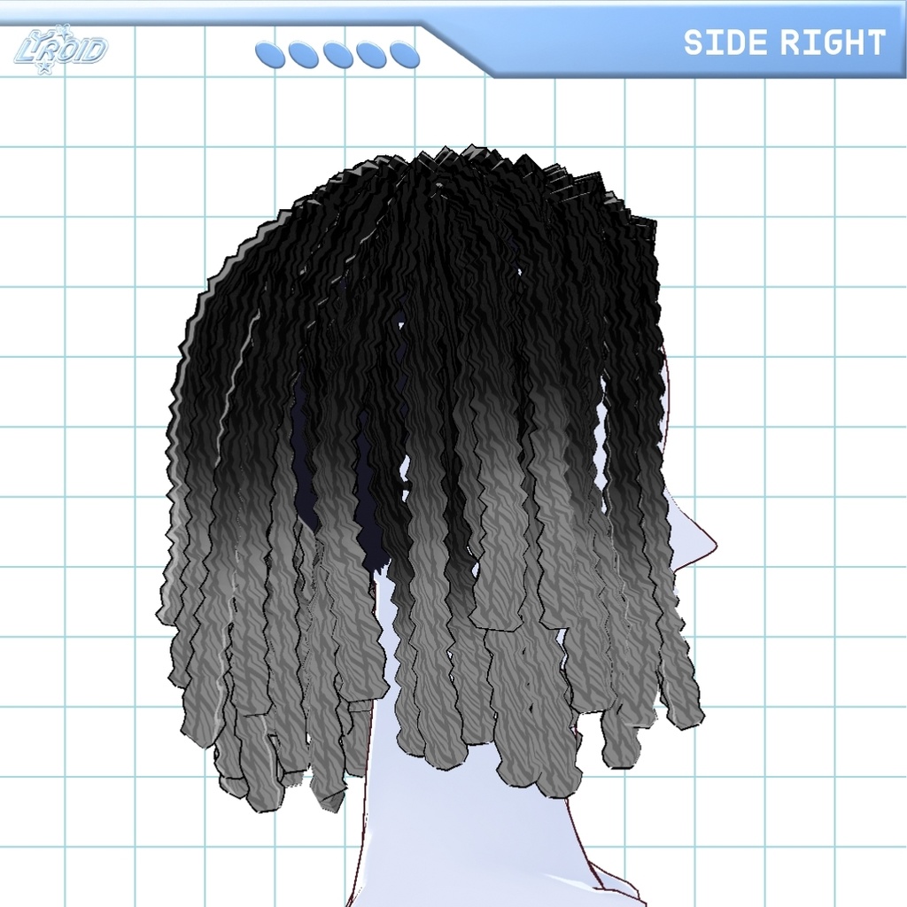 【VRoid】Hair Preset | Gradient Locs Hairstyle | 髪のプリセット