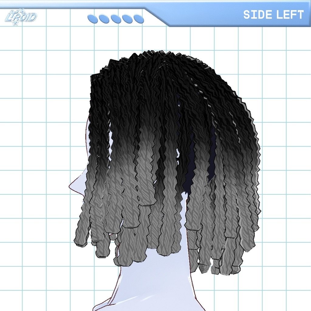 【VRoid】Hair Preset | Gradient Locs Hairstyle | 髪のプリセット
