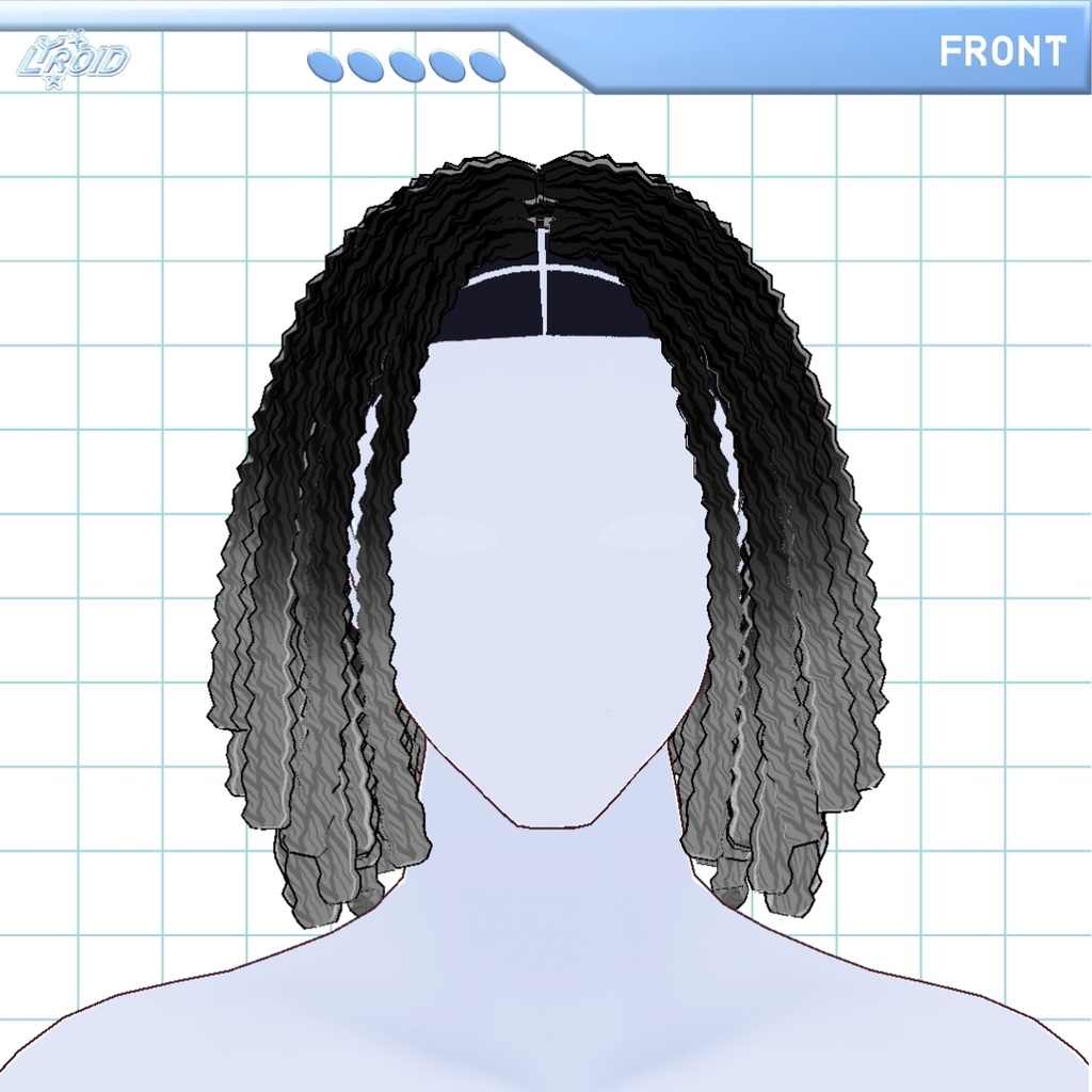 【VRoid】Hair Preset | Gradient Locs Hairstyle | 髪のプリセット