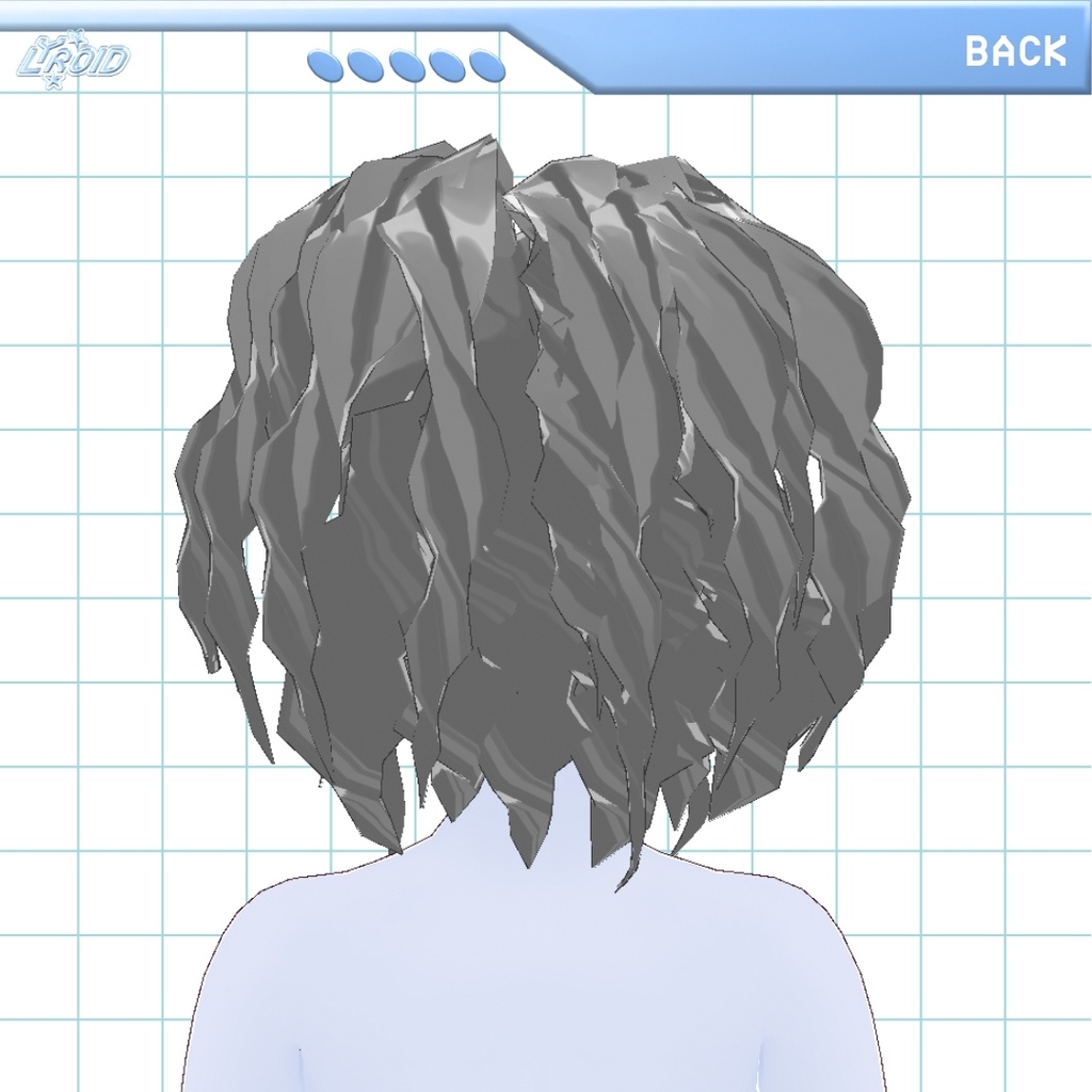 【VRoid】Hair Preset | Fluffy High Curly Ponytail | 髪のプリセット