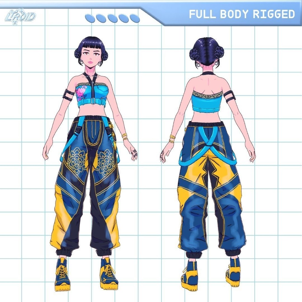 Huntrix Zoey K-Pop Demon Hunters Pre-made 3D VRM Model | VTuber & VRChat Avatar【3Dモデル】