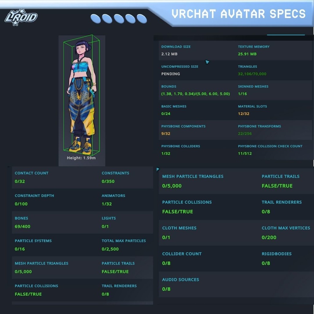 Huntrix Zoey K-Pop Demon Hunters Pre-made 3D VRM Model | VTuber & VRChat Avatar【3Dモデル】