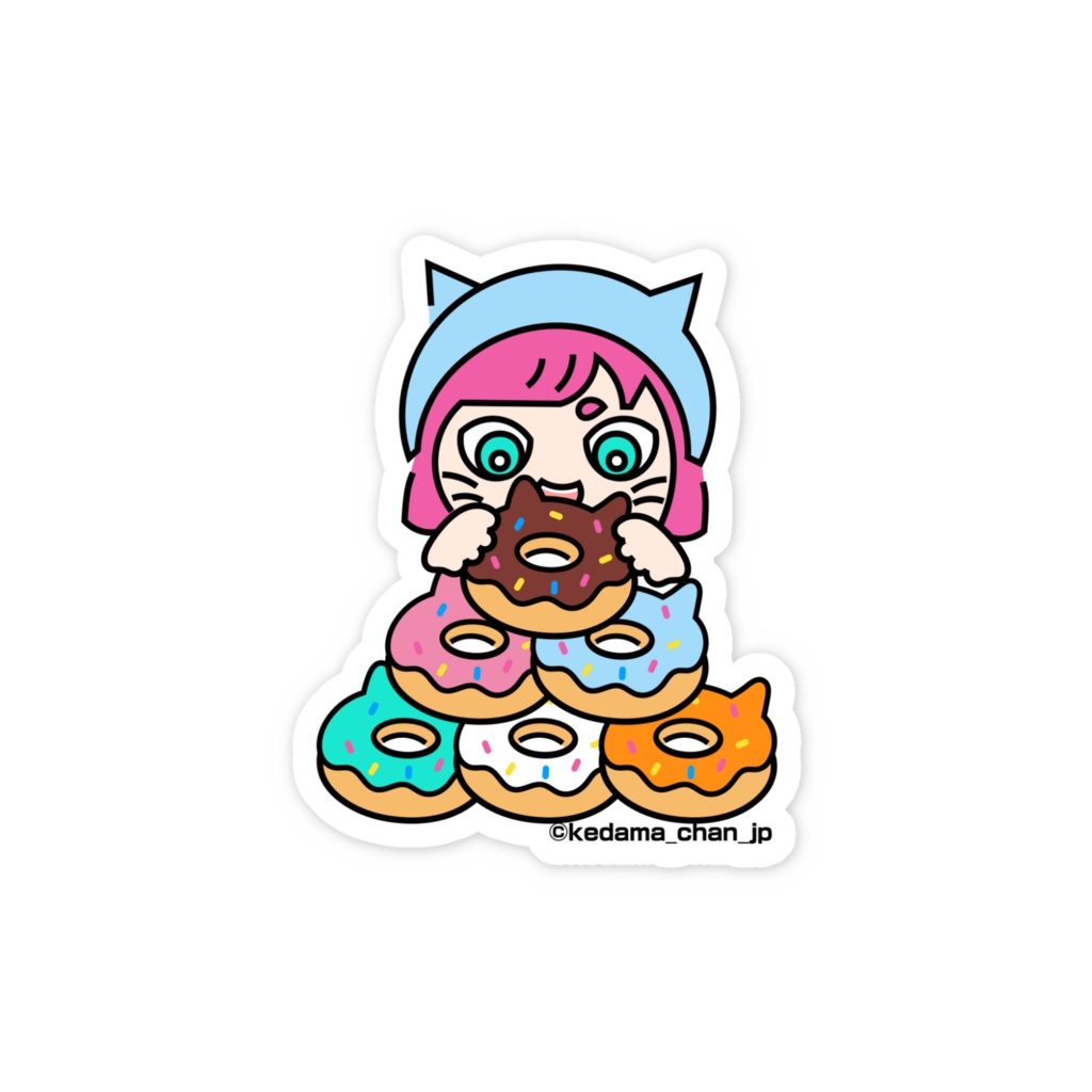 けだまちゃん(5さい)スマホステッカーA