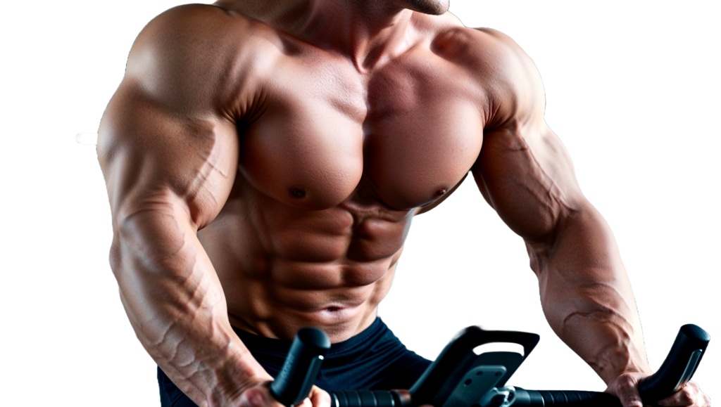 動け、この美しい肉体よ──固定バイクの上で。16:9 デスクトップ壁紙