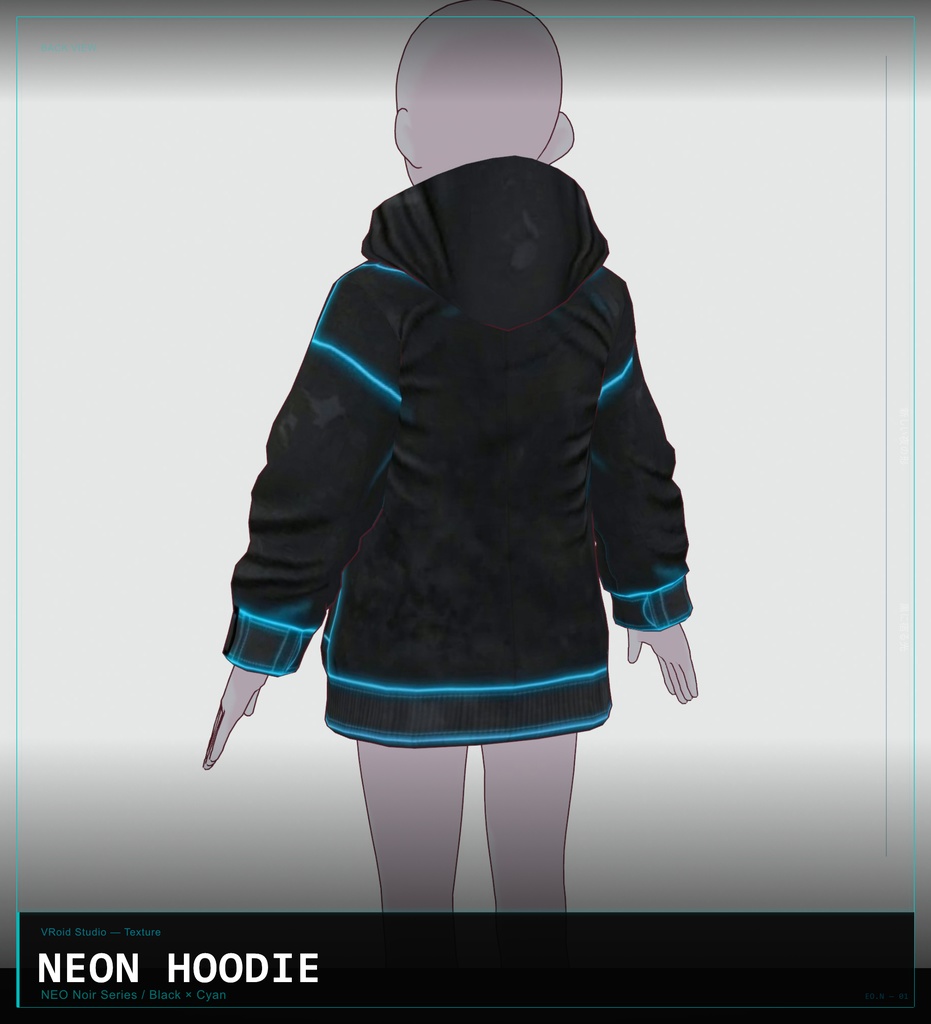 【VRoid texture】NEON HOODIE//ネオンパーカー