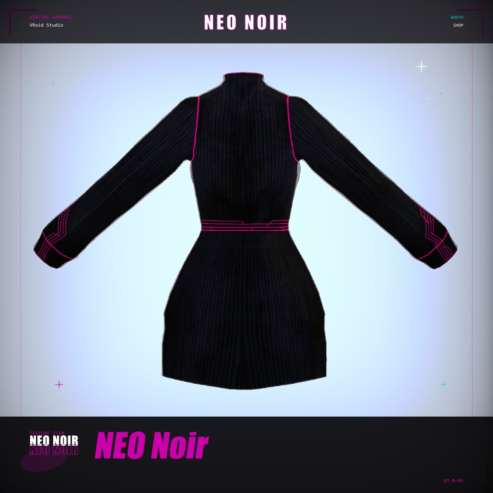 BLACK NEON DRESS // ブラックネオンワンピース
