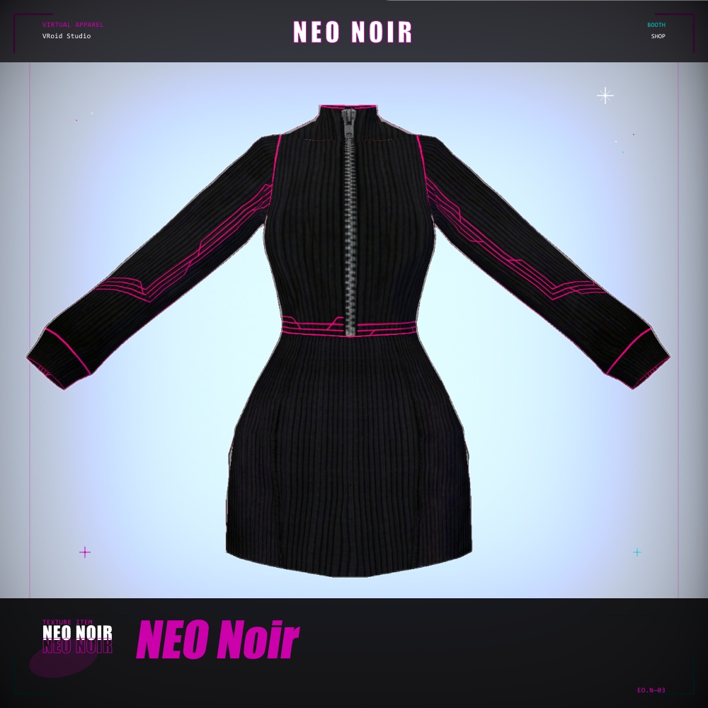 BLACK NEON DRESS // ブラックネオンワンピース