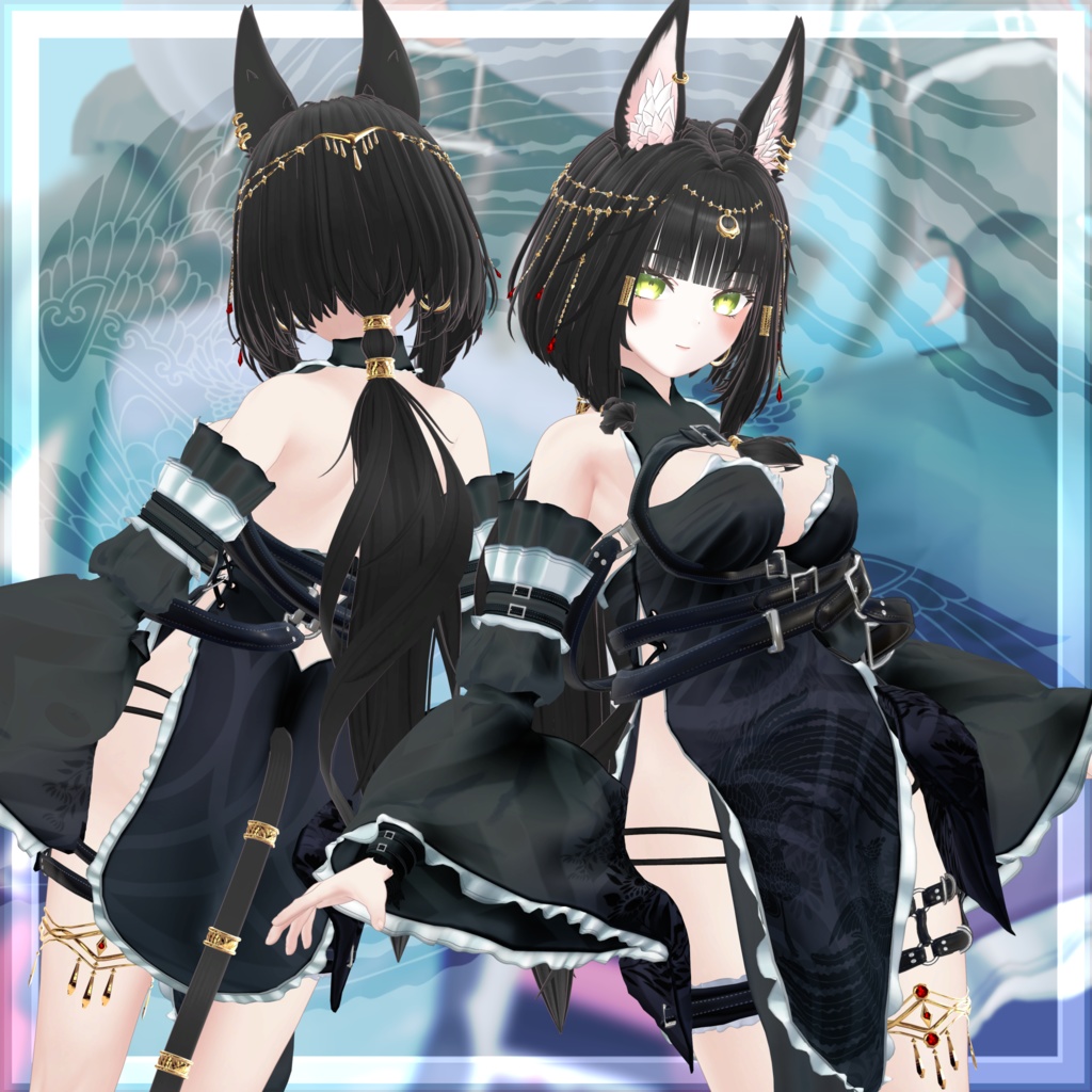 VRChat向け衣装モデル_サイバーチャイナ_cyber_China