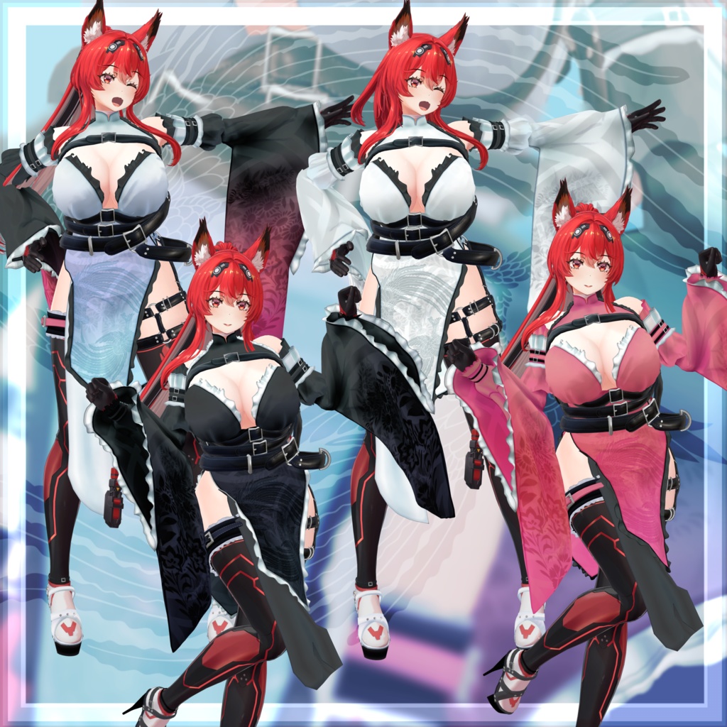 VRChat向け衣装モデル_サイバーチャイナ_cyber_China