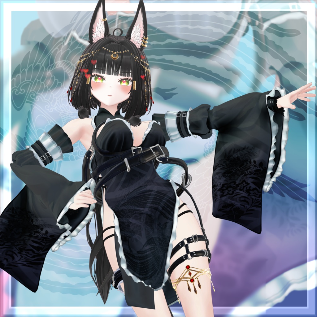 VRChat向け衣装モデル_サイバーチャイナ_cyber_China