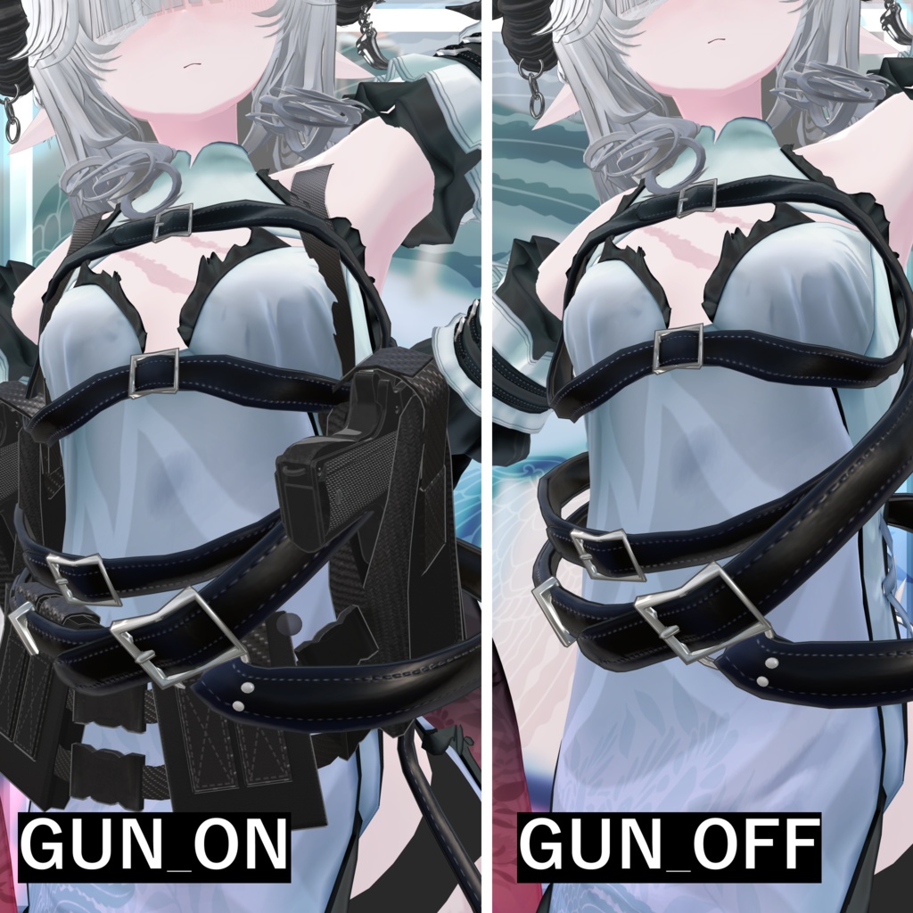 VRChat向け衣装モデル_サイバーチャイナ_cyber_China_イベリス-Iberis-対応差分