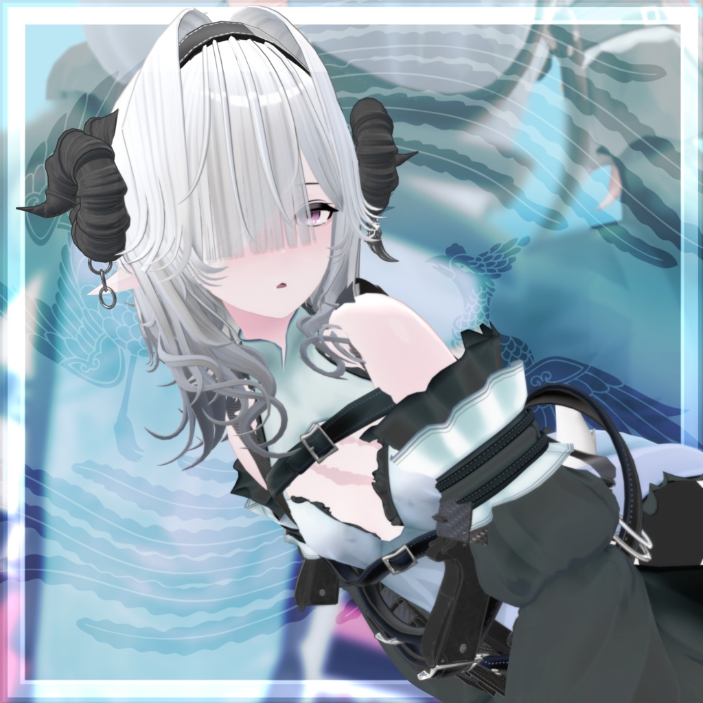 VRChat向け衣装モデル_サイバーチャイナ_cyber_China_イベリス-Iberis-対応差分