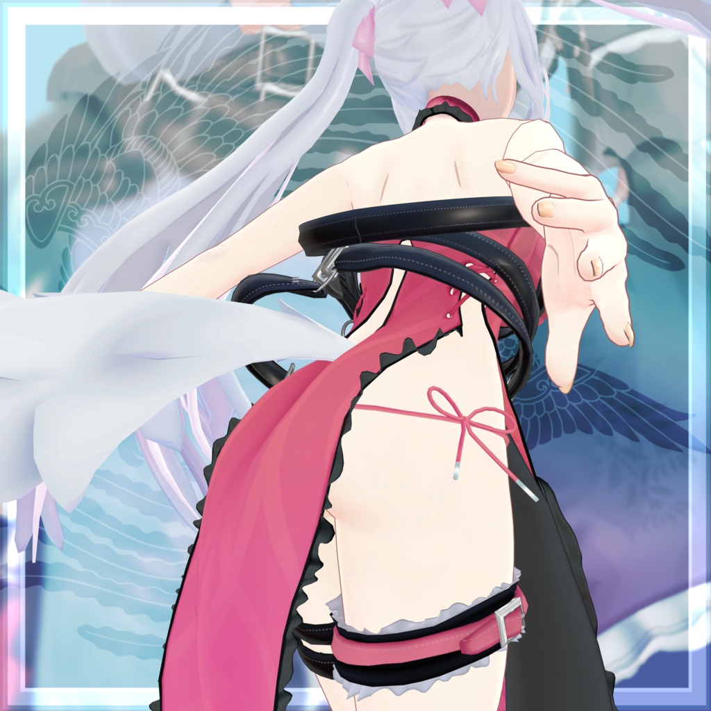 VRChat向け衣装モデル_サイバーチャイナ_cyber_China ユーリヤ&ワイルドキャットコーデ イリオ素体 対応差分