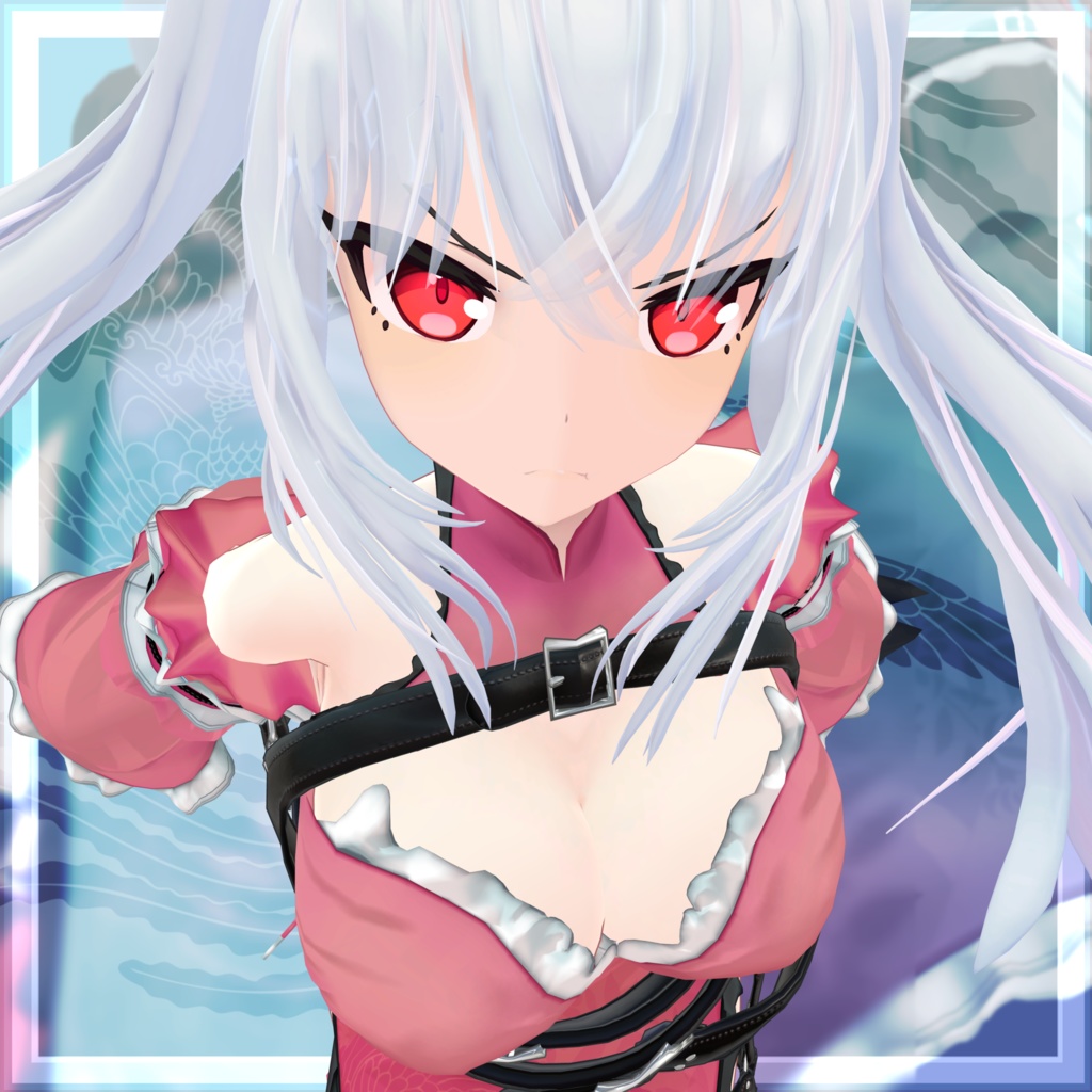 VRChat向け衣装モデル_サイバーチャイナ_cyber_China ユーリヤ&ワイルドキャットコーデ イリオ素体 対応差分