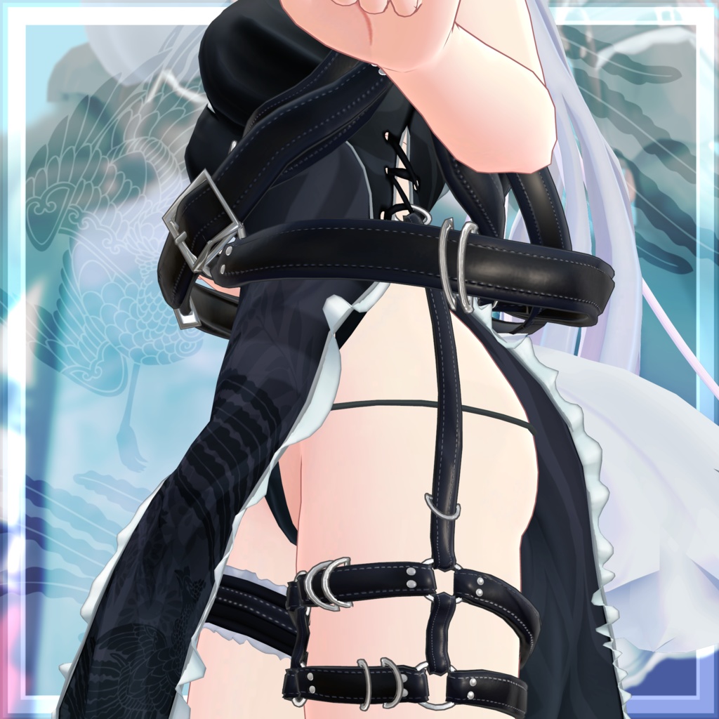 VRChat向け衣装モデル_サイバーチャイナ_cyber_China ユーリヤ&ワイルドキャットコーデ イリオ素体 対応差分