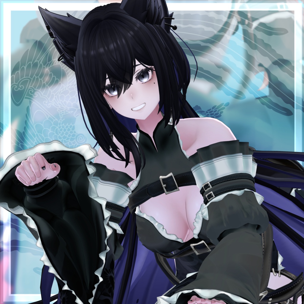 VRChat向け衣装モデル_サイバーチャイナ_cyber_China Lasyusha〈ラシューシャ〉対応差分