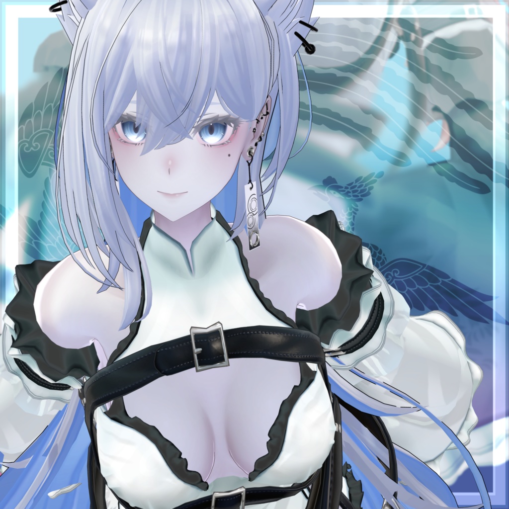 VRChat向け衣装モデル_サイバーチャイナ_cyber_China Lasyusha〈ラシューシャ〉対応差分