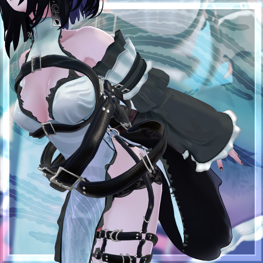 VRChat向け衣装モデル_サイバーチャイナ_cyber_China Lasyusha〈ラシューシャ〉対応差分