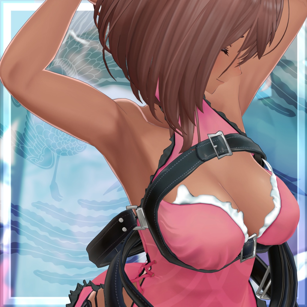 VRChat向け衣装モデル_サイバーチャイナ_cyber_China Lasyusha〈ラシューシャ〉対応差分