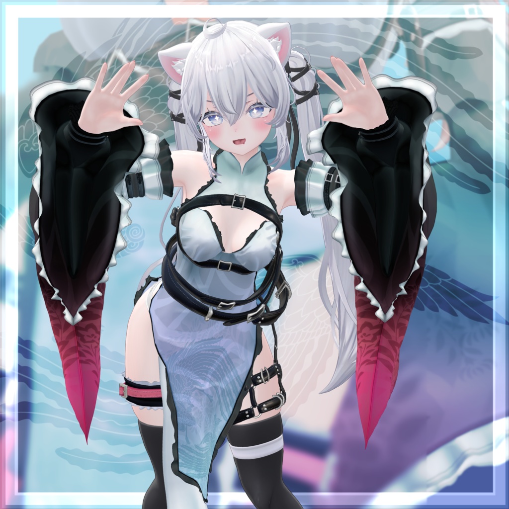 VRChat向け衣装モデル_サイバーチャイナ_cyber_China 『Sio / しお /』対応差分