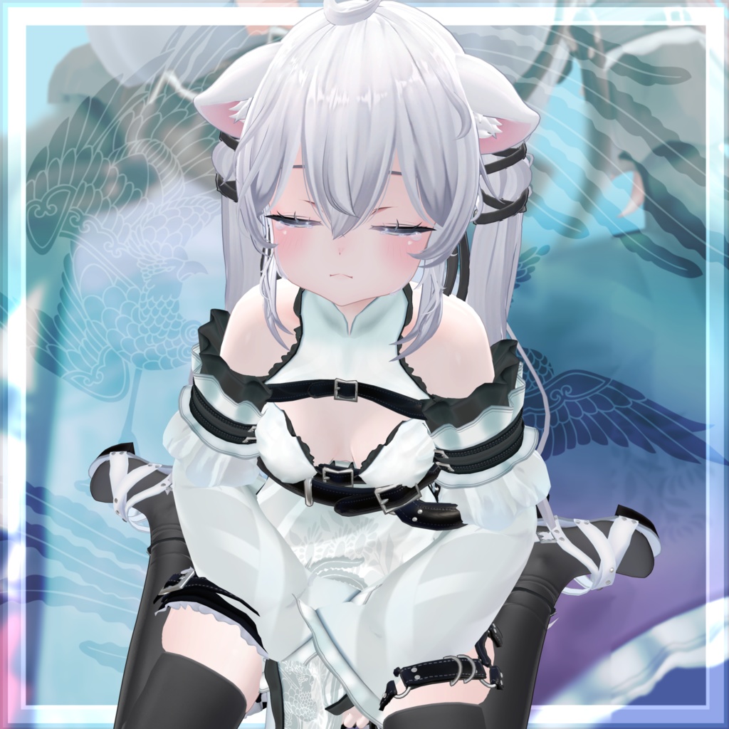 VRChat向け衣装モデル_サイバーチャイナ_cyber_China 『Sio / しお /』対応差分