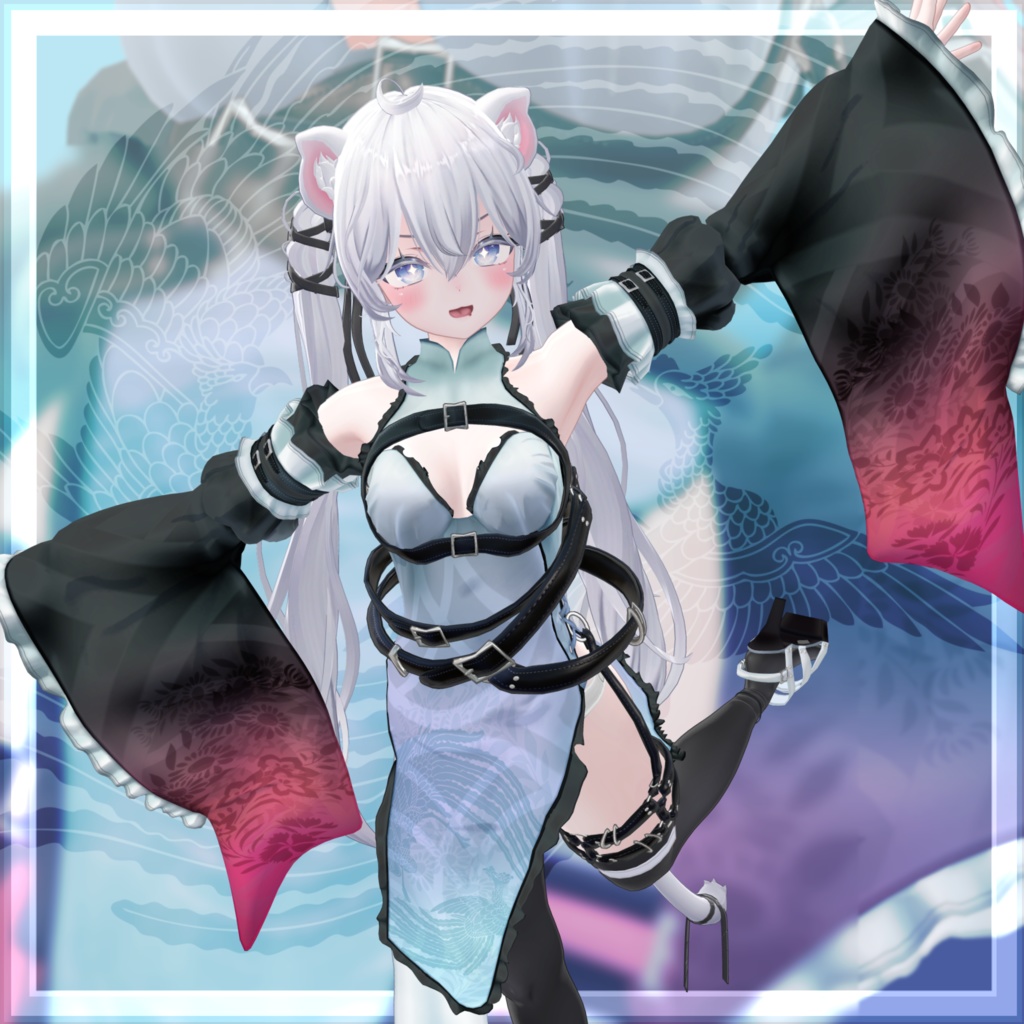 VRChat向け衣装モデル_サイバーチャイナ_cyber_China 『Sio / しお /』対応差分