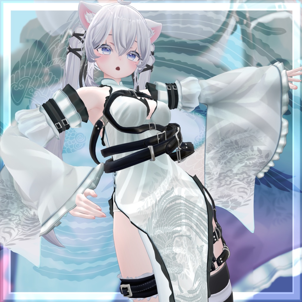 VRChat向け衣装モデル_サイバーチャイナ_cyber_China 『Sio / しお /』対応差分