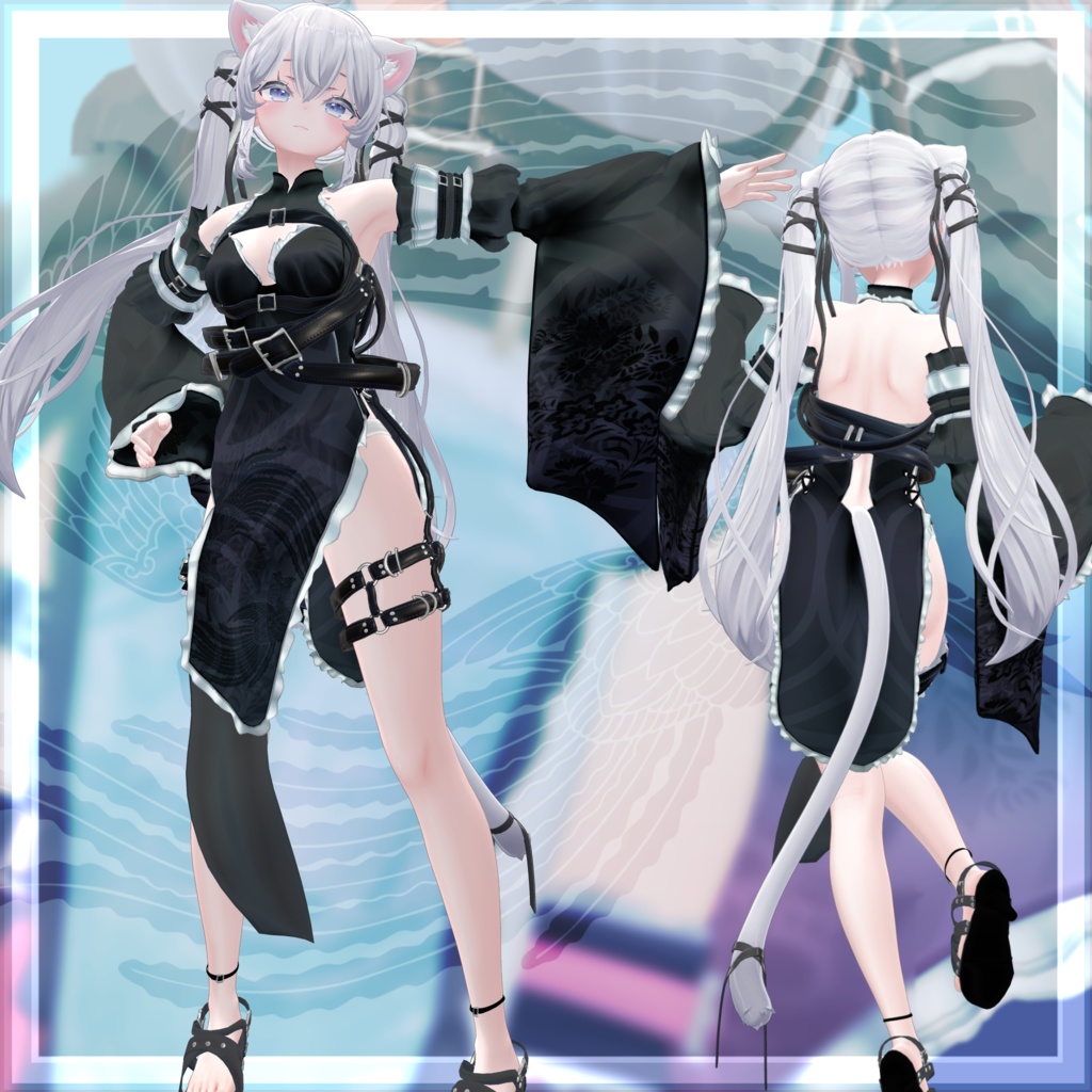 VRChat向け衣装モデル_サイバーチャイナ_cyber_China 『Sio / しお /』対応差分