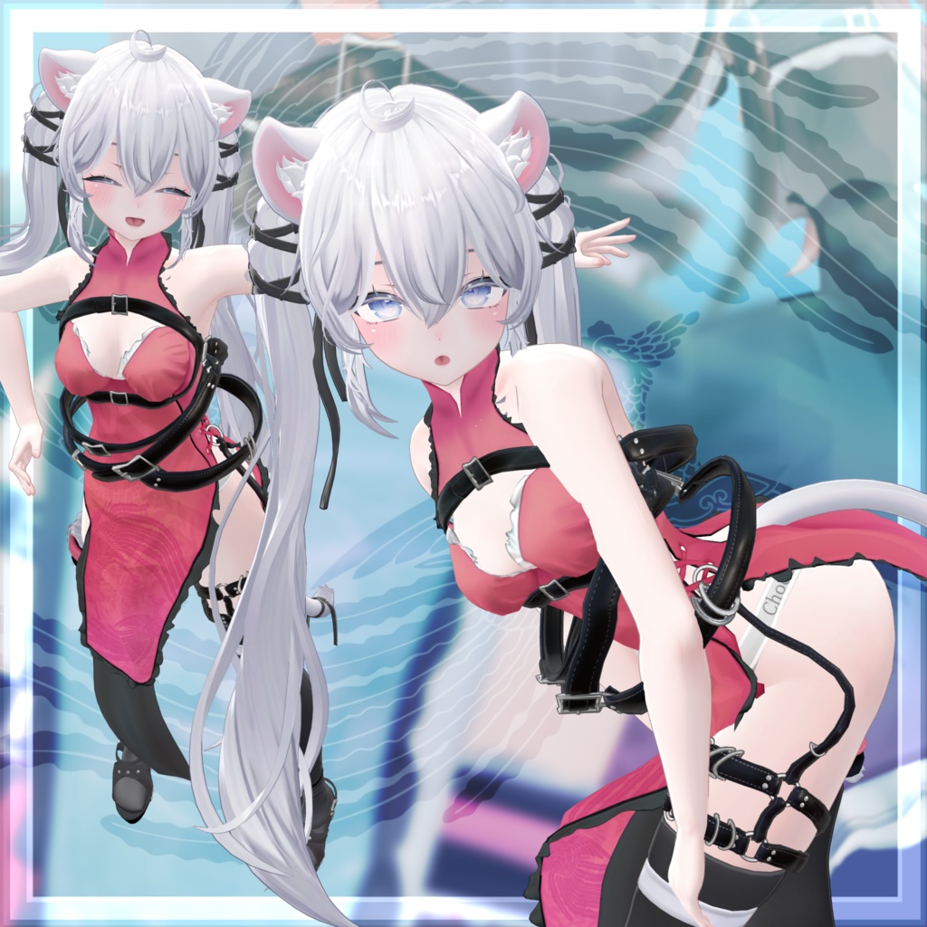 VRChat向け衣装モデル_サイバーチャイナ_cyber_China 『Sio / しお /』対応差分