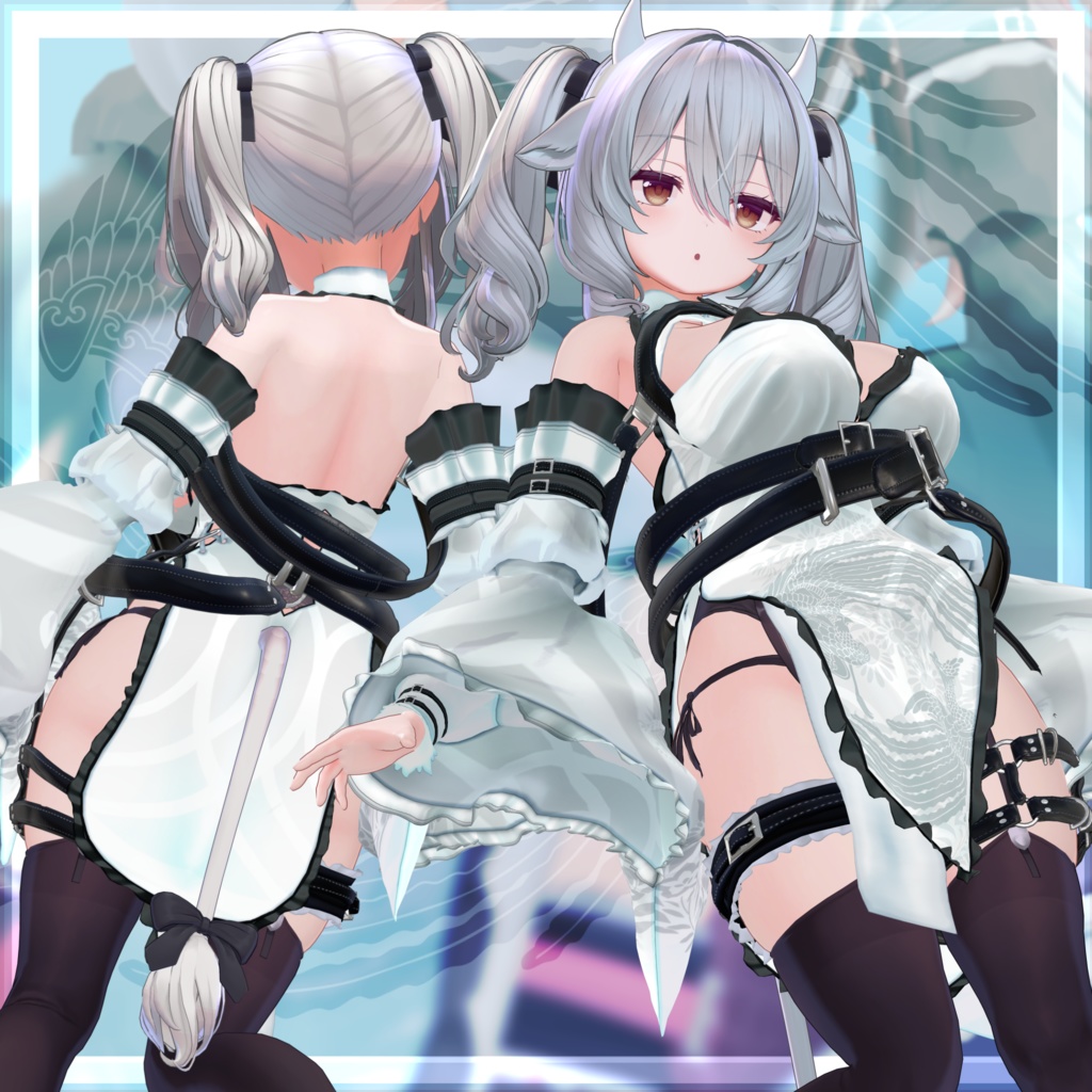 VRChat向け衣装モデル_サイバーチャイナ_cyber_China ミルティナ【Milltina】対応差分