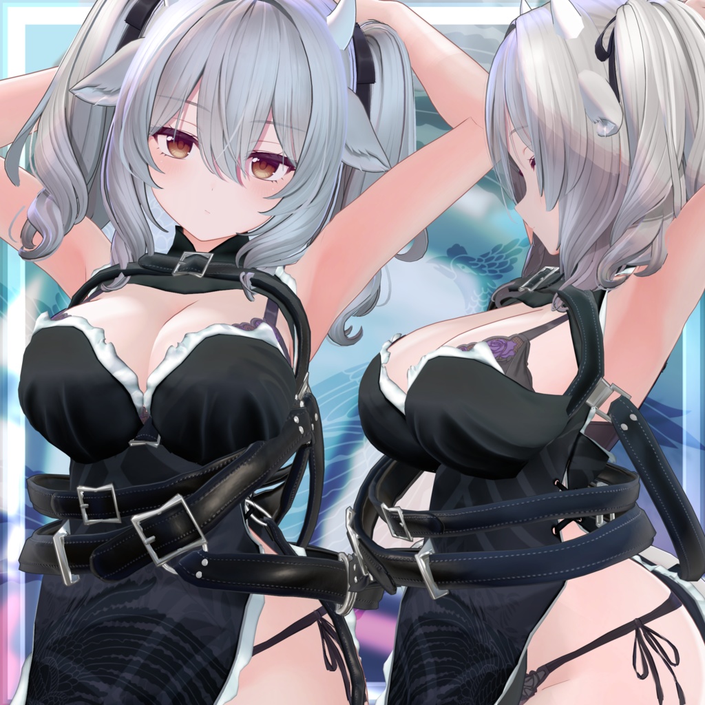 VRChat向け衣装モデル_サイバーチャイナ_cyber_China ミルティナ【Milltina】対応差分