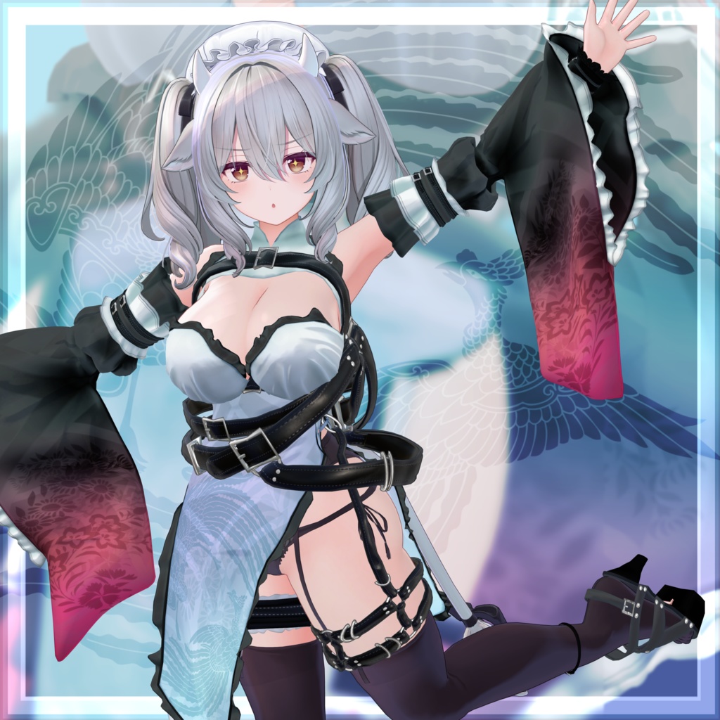 VRChat向け衣装モデル_サイバーチャイナ_cyber_China ミルティナ【Milltina】対応差分