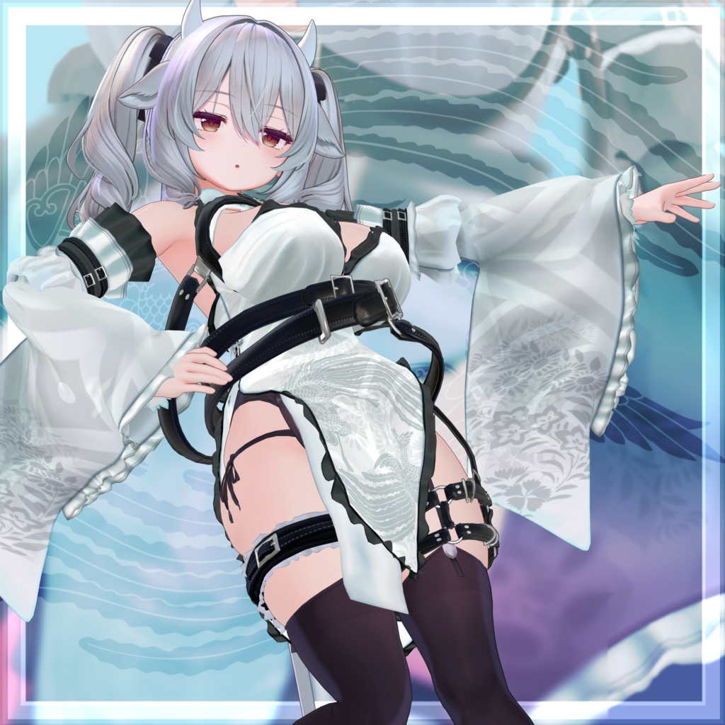 VRChat向け衣装モデル_サイバーチャイナ_cyber_China ミルティナ【Milltina】対応差分