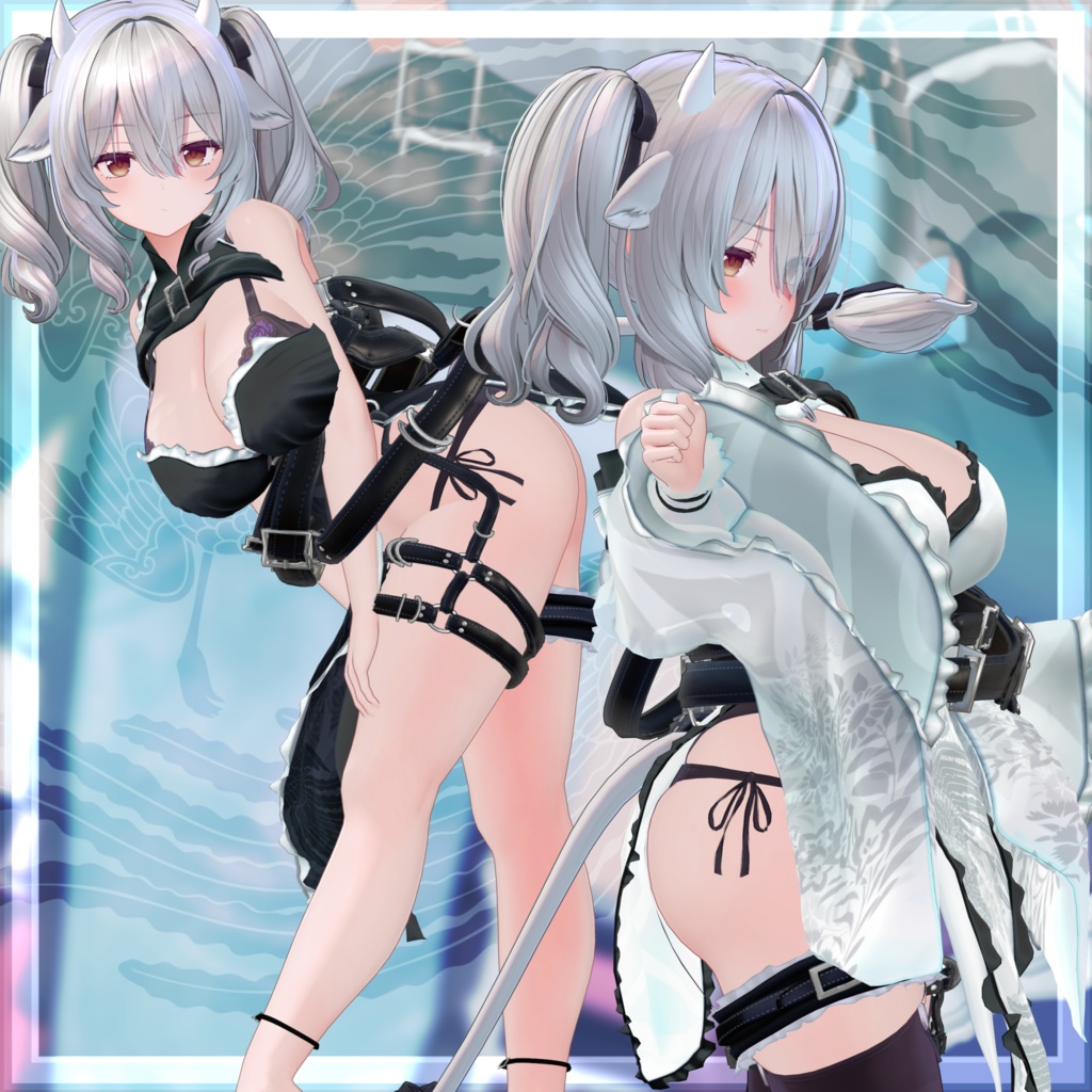 VRChat向け衣装モデル_サイバーチャイナ_cyber_China ミルティナ【Milltina】対応差分