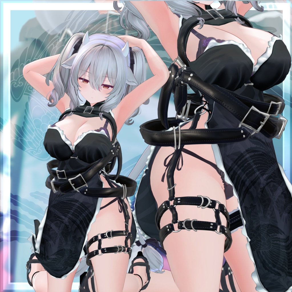 VRChat向け衣装モデル_サイバーチャイナ_cyber_China ミルティナ【Milltina】対応差分