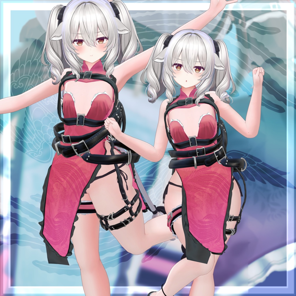 VRChat向け衣装モデル_サイバーチャイナ_cyber_China ミルティナ【Milltina】対応差分