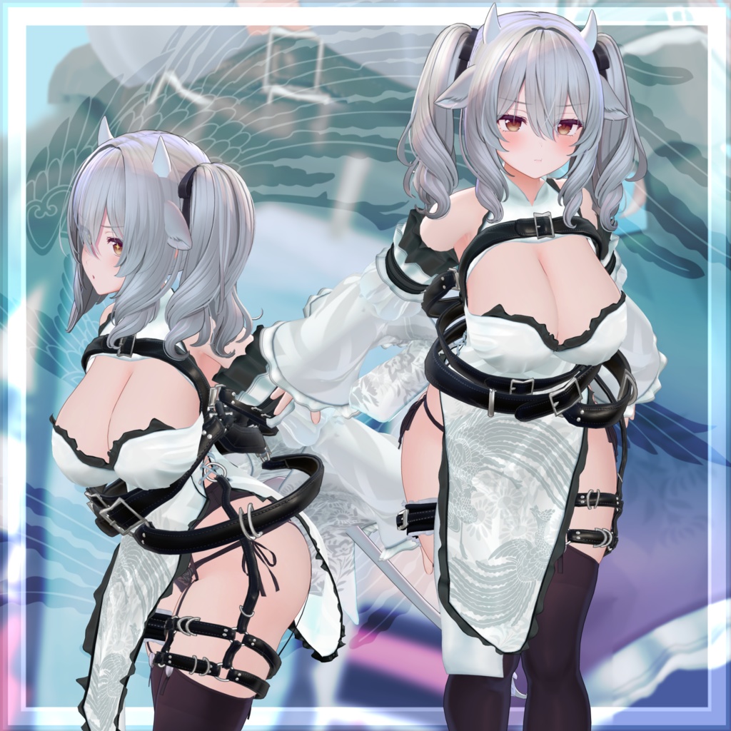 VRChat向け衣装モデル_サイバーチャイナ_cyber_China ミルティナ【Milltina】対応差分