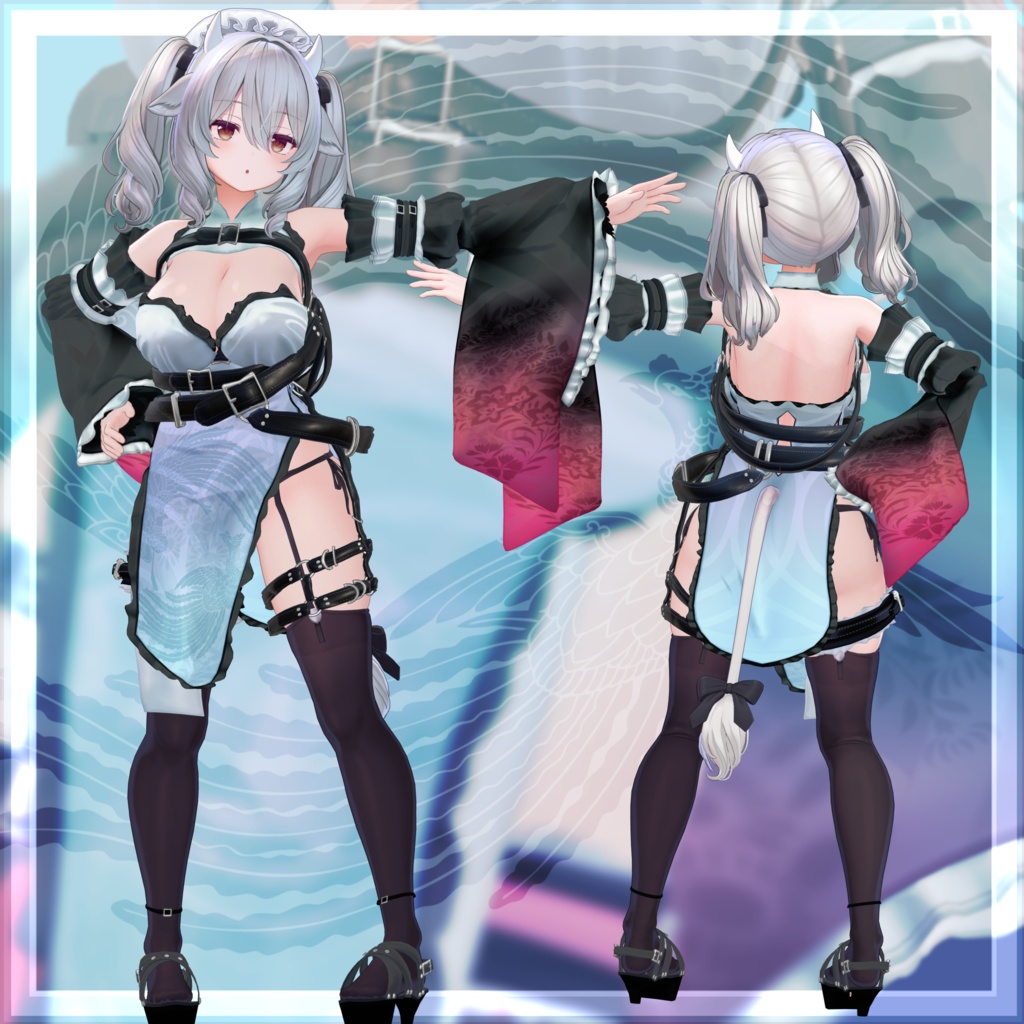 VRChat向け衣装モデル_サイバーチャイナ_cyber_China ミルティナ【Milltina】対応差分