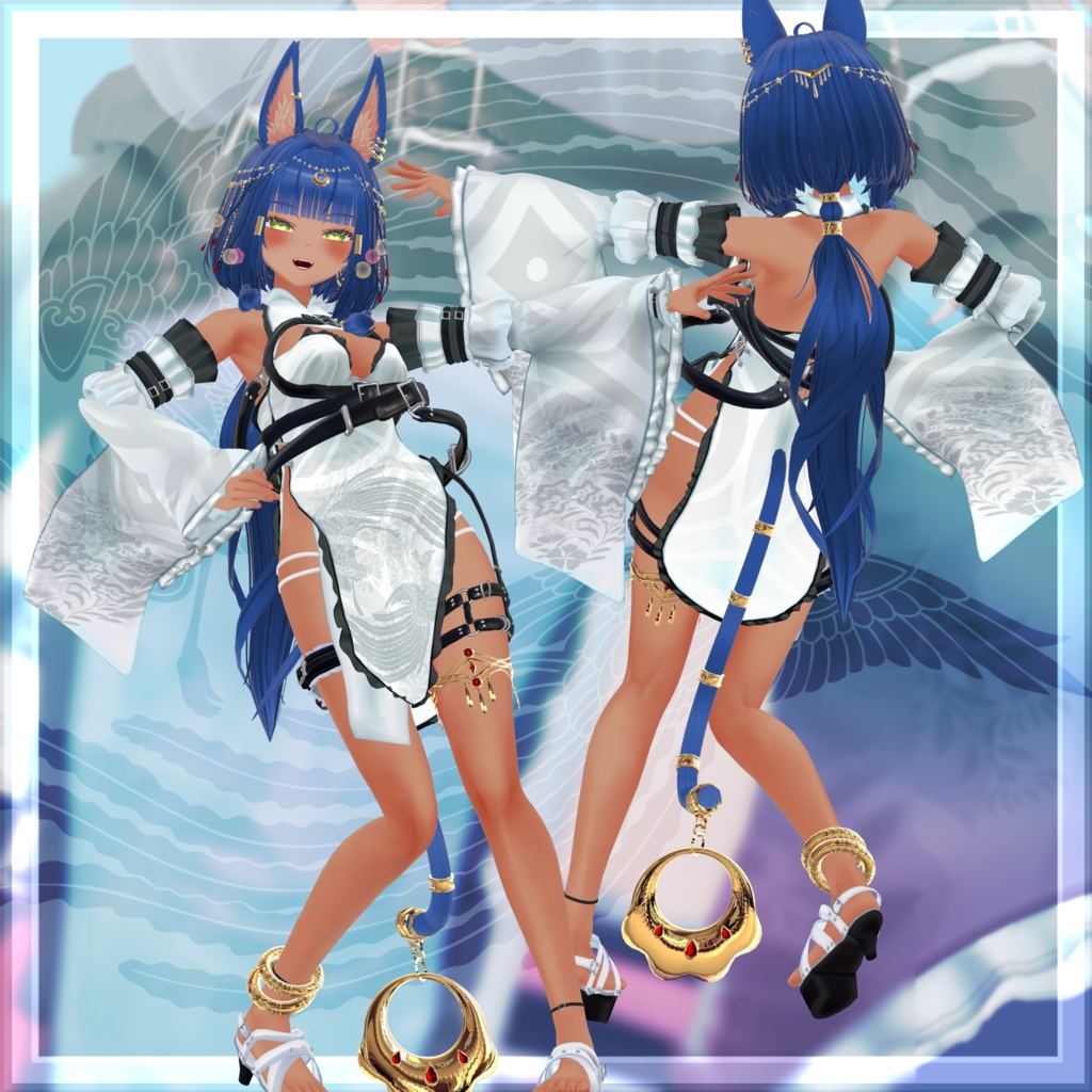 VRChat向け衣装モデル_サイバーチャイナ_cyber_China キシャ【Kisha】対応差分