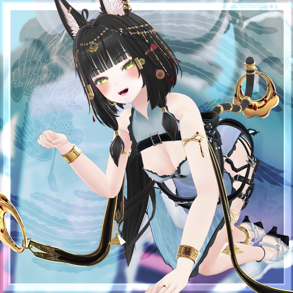 VRChat向け衣装モデル_サイバーチャイナ_cyber_China キシャ【Kisha】対応差分