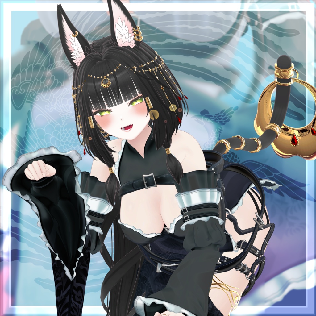 VRChat向け衣装モデル_サイバーチャイナ_cyber_China キシャ【Kisha】対応差分