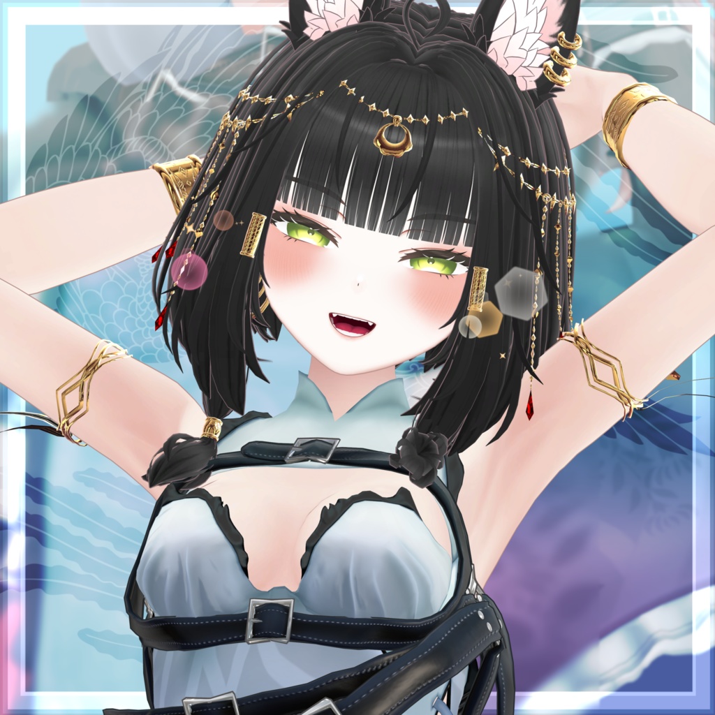 VRChat向け衣装モデル_サイバーチャイナ_cyber_China キシャ【Kisha】対応差分