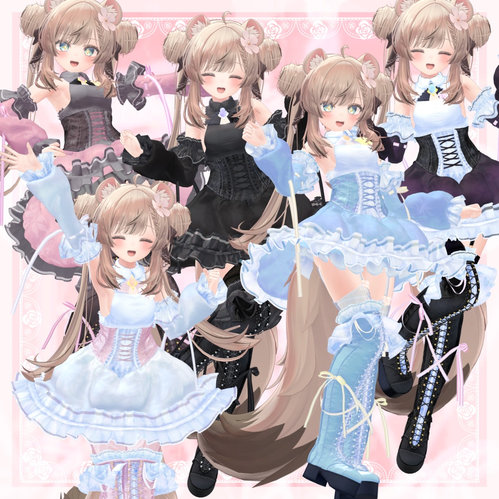 VRChat向け衣装モデル_プリティゴシック_Pretty_Gothic