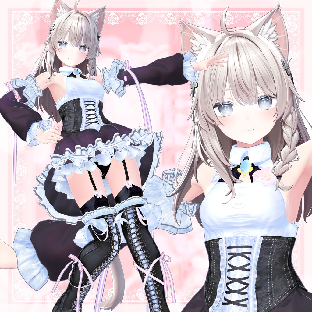 VRChat向け衣装モデル_プリティゴシック_Pretty_Gothic