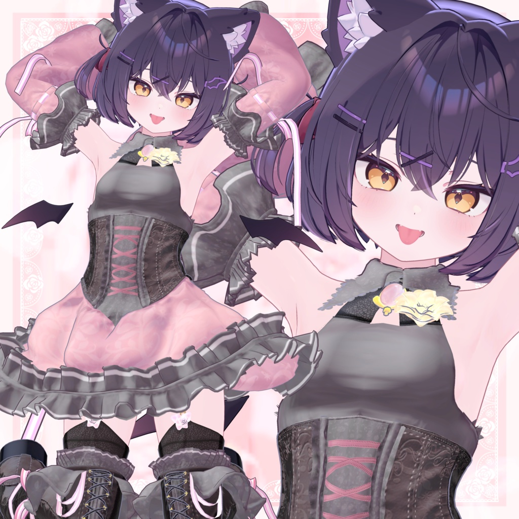 VRChat向け衣装モデル_プリティゴシック_Pretty_Gothic